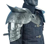 Nautical Replica Hub Medieval Armor Dark Gothic Steel Gorget Neck Armor and Pauldron