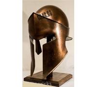 Nautical Replica Hub Medieval Armour King Leonidas Greek Spartan 300 Roman Helmet With Stand (8x9x26 inch, Copper)