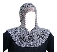 Nautical Replica Hub Medieval Knight Renaissance Armor Chain Mail Hood Viking LARP 16 Gauge