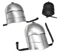 Nautical Replica Hub Medieval Pauldron Set Pair Plate Armor Carbon Steel Real Adult Size for LARP, Cosplay, Renaissance Fairs, Halloween, Historical Reenactment