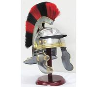 Nautical Replica Hub Medieval Roman Centurion Helmet Knight Armor Halloween Costume inner liner with Red & Black Plume