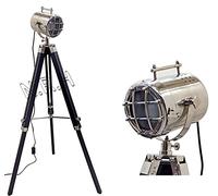 Nautical Replica Hub Modern Tripod Floor Lamp Vintage Wood Floor Decorative Standing Searchlight Fixtures Home Decorations Spotlight