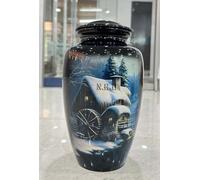 Nautical Replica Hub Urns for Ashes Adult Large - Ashes Urn for Human - Cremation Funeral Burial Keepsake for Male & Female. Beautiful Classic House Design Ashes Urn Durable Aluminum