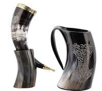 Nautical Replica Hub Viking Drinking Thor Horn Mug Tankard | Mead, and Beer Drink Like a Viking - Best Gift for Handmade Set Rustic Vintage Home Decor Gifts