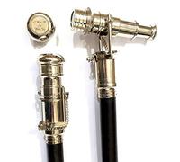 Nautical Replica Hub Vintage Hidden Spy Telescope Walking Stick With Black Wooden 3 Fold Cane