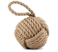 Nautical Rope Doorstop ~ Natural Brown Monkey's Fist Knot Door Stop