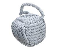 Nautical Rope Knot Decorative Cotton Door Stop, Grey