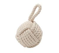 Nautical Rope Knot Door Stop 15cm, 1.5kg Spherical Decoration Rope Knot, Cream Rope Door Weight Stopper Wedge