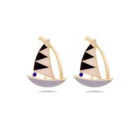 Nautical Sailboat Earrings, Ocean Sailboat Earrings for Women, Bohemian Beach Sailboat Vacation Earrings,Summer Boho Cute Sailboat Statement Earrings Nautical Boat Ship Sailor Earrings
