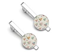 Nautical Sailboat Ships Boat Print Tie Clips for Men Necktie Tie Clip Tie Bars for Business Wedding Gifts 5.5x2.2cm