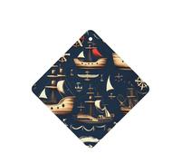 Nautical Sailing Pirate Printing 10 Pcs Car Air Freshener Hanging Sheets Scented Hanging Sheets With Rope For Home