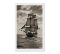 Nautical Sailing Pirate Theme Diamond Painting Kits for Adults Beginners 5D Round Drill Diamond Art Kits with DIY Tools Gem Art Crafts for Home Wall Decor Living Room Bedroom Office Decoration 12x20