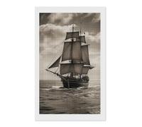 Nautical Sailing Pirate Theme Diamond Painting Kits for Adults Beginners 5D Square Drill Diamond Art Kits with DIY Tools Gem Art Crafts for Home Wall Decor Living Room Bedroom Office Decoration 12"x20