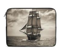 Nautical Sailing Pirate Theme Laptop Sleeve 15inch Laptop Protective Case for Women Men Shockproof Computer Cover Portable Notebook Briefcases Computer Carrying Bag Lap Top Protector Compatible with N