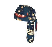Nautical Sailing Pirate Theme Print Cycling Cap Breathable Headwear