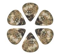 Nautical Sailing Pirate Theme Printed Guitar Picks Plectrum,Guitar accessories,6pcs 0.46mm