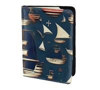 Nautical Sailing Pirate Theme Printing Passport Holder, Travel Essentials,Card And Passport Anti Theft Wallet,Sized To Fit All Standard Passports