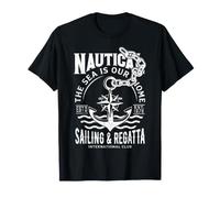 Nautical Sailing & Regatta Vintage Anchor Compass Graphics T-Shirt