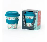 Nautical Sea Boat Babyccino Cup with Silicone Lid and Grip Band, 120ml, Sailor Design Christmas Cafe Idea Toddler Cup