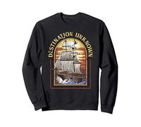 Nautical Sea Captains Gift Vintage Tall Wooden Sailing Ships Sweatshirt