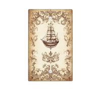 Nautical Ship Light Switch Cover Plate/Outlet Covers, Vintage Brown Maritime Design for Home Decor, Thermoplastic Wall Plates, Standard Size Blank Cover Plate