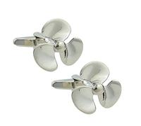 Nautical Ships Propeller Design Cufflinks in a Personalised Engraved Cufflink Box