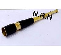 Nautical Spyglass Pirate Vintage Maritime Black Leather Handheld Telescope replica