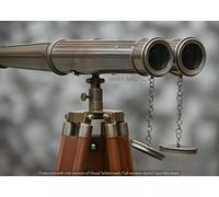 Nautical Standing Admiral's Solid Brass Binoculars 62" Fully Functional Telescope Binocular Nautical Collectibles Maritime Binoculars.