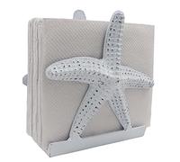 Nautical Starfish Lunch Napkin Holder/ Dinner Napkin Holder,Metal Napkin Holder,Napkin Holder For Kitchen,Ocean,Coastal Napkin Holder By The Metal Magician (Distressed White)