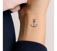 Nautical tattoo - Temporalis® | Temporary tattoos for women and men - Vegan fake tattoos, waterproof and EU-certified - Lasts 1 to 2 weeks [ Boat anchor ]