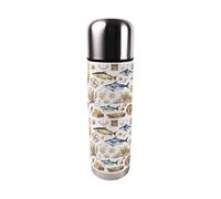 Nautical Thermal Flask - Large 750ml Reusable Stainless Steel Insulated Drinks Bottle Seaside Gifts