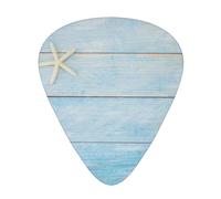 Nautical Vintage Board Starfish,12 Pcs Guitar Pick,3 Different Thickness Plectrums for Acoustic Guitar Bass Ukulele (0.46mm 0.96mm 0.71mm)