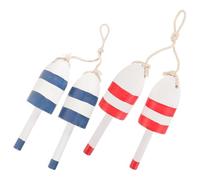 Nautical Wall Hanging Ornament 2pcs Wood Vintage Mediterranean Decor
