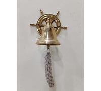Nautical Wall Hanging Ship Bell Dinner Bell Tip Bell Indoor/Outdoor Decoration Bells Variety with Mounting Hardware Bracket Ship Boat Maritime Decor (D-3 inch H-5 inch, Brass Finish)