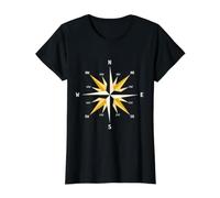 Nautical Wind Rose, an idea by #LeoPepeDesign, Value Graphic T-Shirt, Women, Black, L