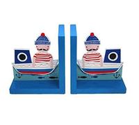 Nautical Wood Bookend Set 14.5x16x10cm
