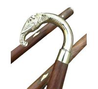 Nautical Wooden Walking Stick Brass Elephant Handle Walking Stick Nautical Brass Elephant Head Handle Walking Stick Handle Walking Stick Cane Gift Best Gift for Grand Parents
