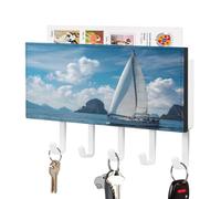 Nautical Yacht Aquatic Coastal Key Holder for Wall Mounted Key Hook Key Rack Decorative Home Office Decor