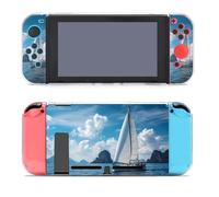 Nautical Yacht Aquatic Coastal Protective Case Slim Shell PC Cases Protector Cover Compatible for Switch