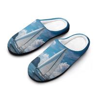 Nautical Yacht Aquatic Coastal Women's Slippers Winter Warm House Shoes Indoor Outdoor Hotel Slipper