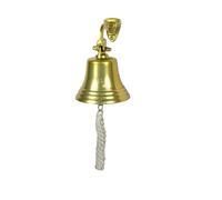 Nauticalia 5" Aluminium Bell with Lanyard, Antique Brass Finish