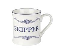 Nauticalia Campfire-Skipper Mug, White,dark Blue
