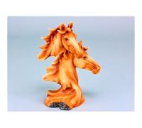 Nauticalia Carved Wood-Effect Double Horse Head, 19cm
