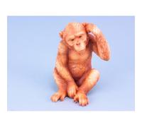 Nauticalia Carved Wood-Effect Sitting Monkey, Small, 12cm