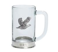Nauticalia Glass Tankard with Pewter Base and Grouse Badge