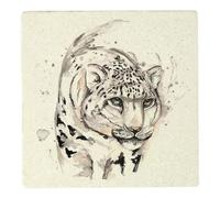 Nauticalia Meg Hawkins Snow Leopard Stone Coaster