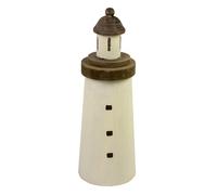 Nauticalia Wooden Lighthouse, white/brown, 30cm