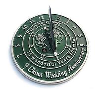 NauticalMart 20th China Wedding Anniversary Sundial Gift for Him or Her, Husband or Wife, Parents, Grand Parents, Couples to Celebrate Anniversary Unique Gift (20th Anniversary)