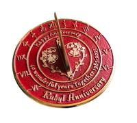 NauticalMart 40th Ruby Anniversary Unique Marriage Present for Parents, Grandparents, Friends, Husband or Wife, Couples, Him & Her Wedding Anniversary Sundial Gift 2025 (40th Anniversary)
