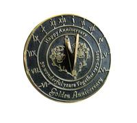 NauticalMart 50th Golden Wedding Anniversary Unique Marriage Present for Parents, Grandparents, Friends, Husband or Wife, Couples, Him & Her Wedding Anniversary Sundial Gift 2025 (50th Anniversary)